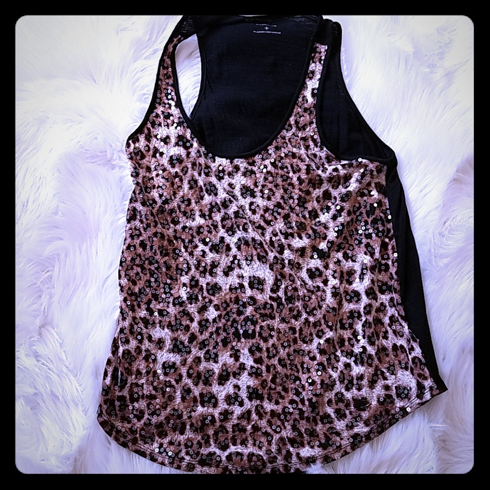 Express sequined tank top